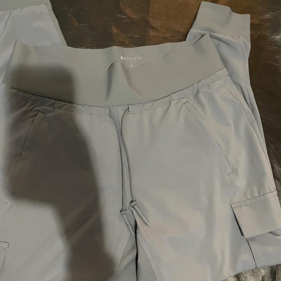 Athleta Light Gray Track Pants - Picture 9 of 10